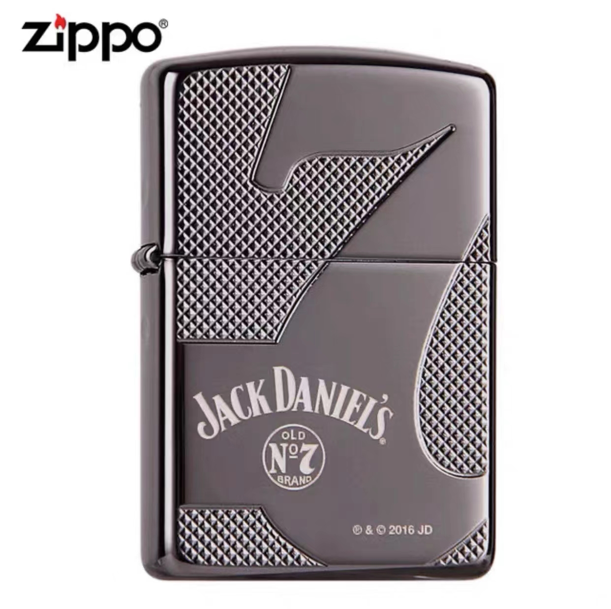 ZIPPO打火机 美版 原版 杰克丹尼 大七 黑冰  中盔甲机 男士 防风
