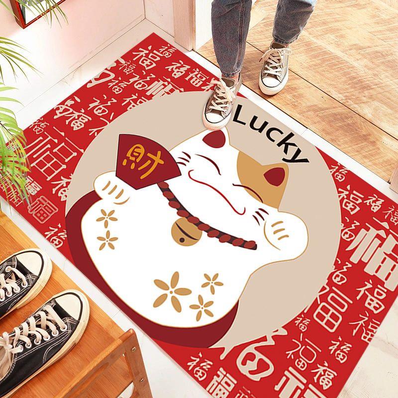 【新品亏冲】门口垫地毯脚垫入户垫地垫地垫门垫防滑垫水晶绒红花