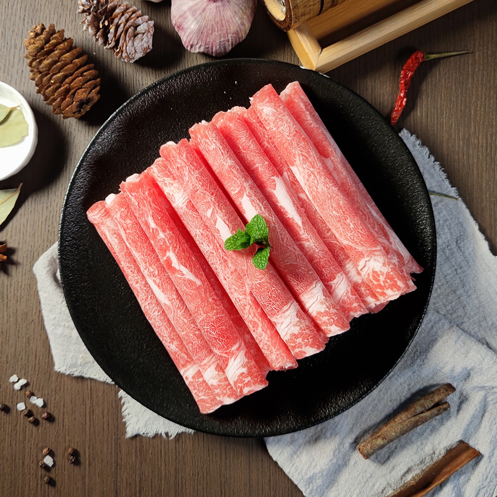 家鲜福 澳洲谷饲原切肥牛卷1kg/袋 200g*5*2袋 涮锅烧烤