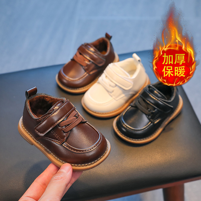 儿童英伦风小皮鞋婴幼儿鞋子小童男鞋秋冬鞋子女童皮鞋软底学步鞋