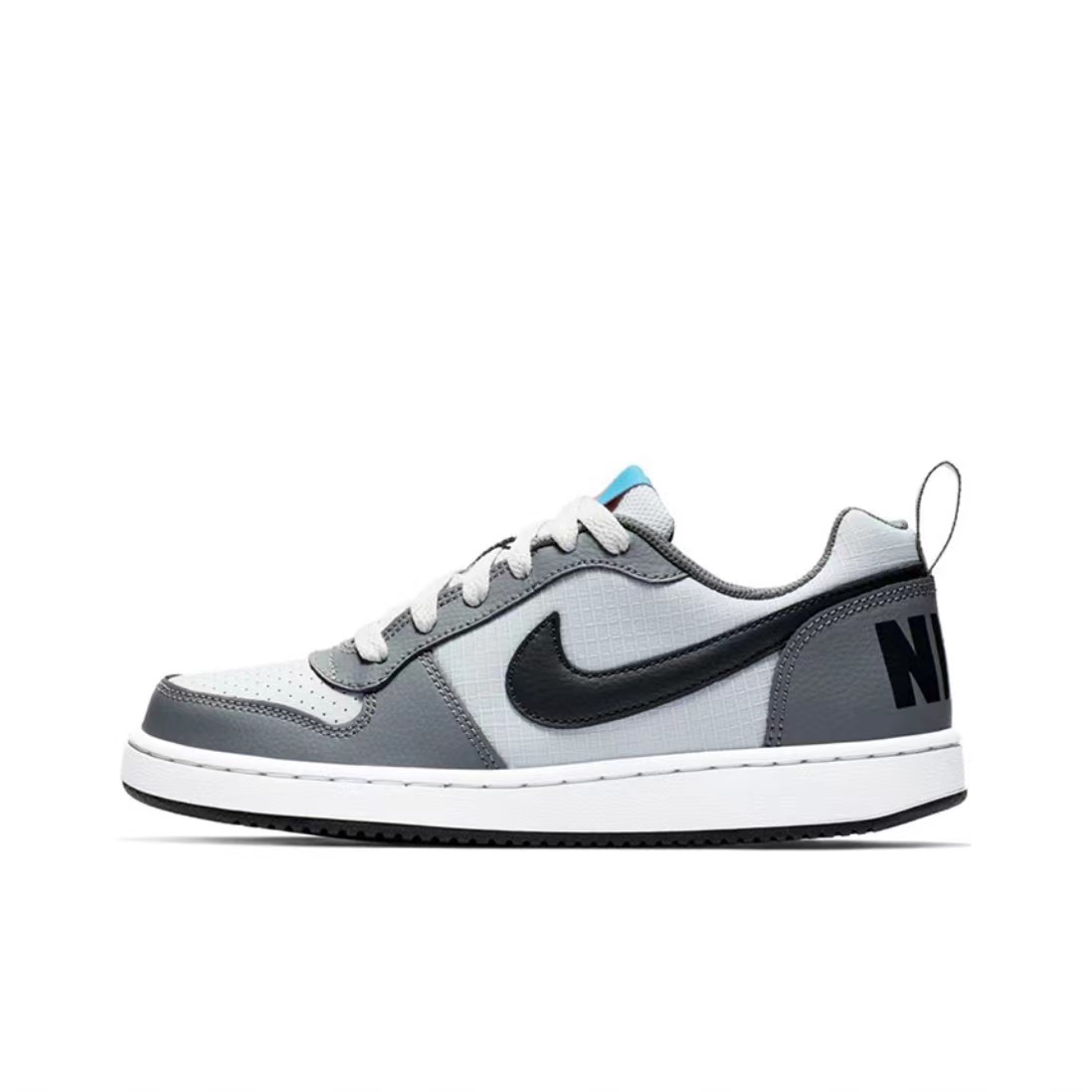 Nike耐克 Court Borough Low GS女子灰黑蓝低帮板鞋 839985-006