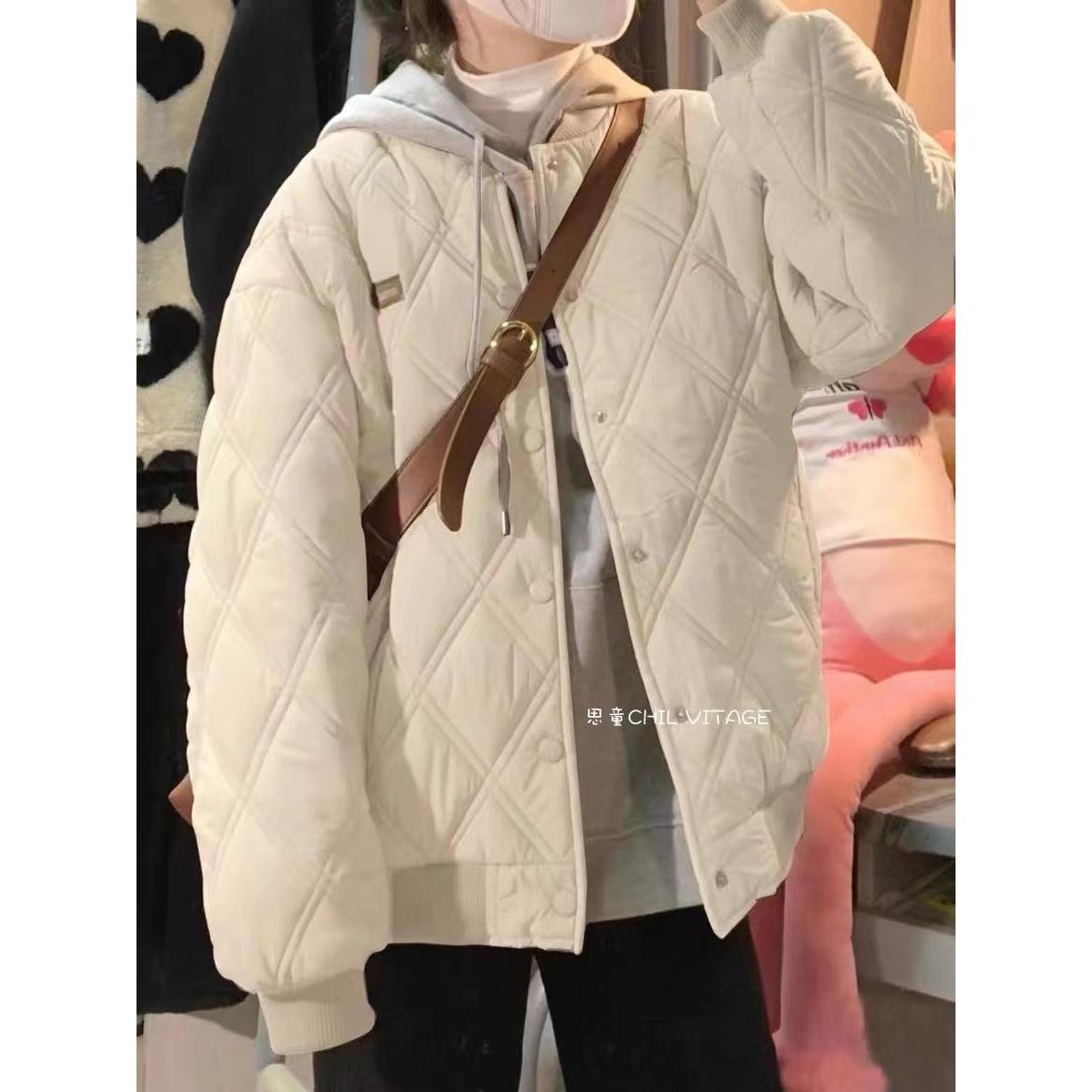 夹克棉服外套女2023秋冬季新款棉衣美式小个子香风棉袄子女士爆款