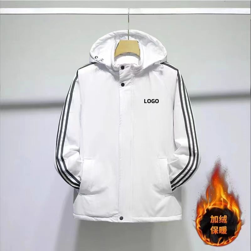 全新未使用  白色三杠外套