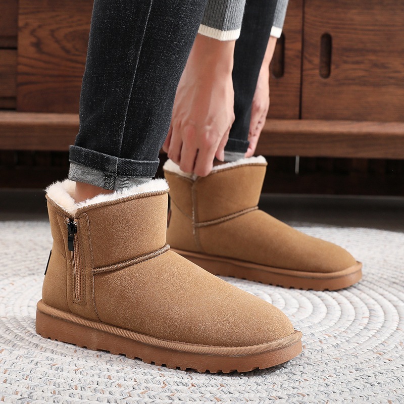 雪地靴男款2023新款冬季加绒保暖东北男士户外抗寒加厚面包棉鞋子