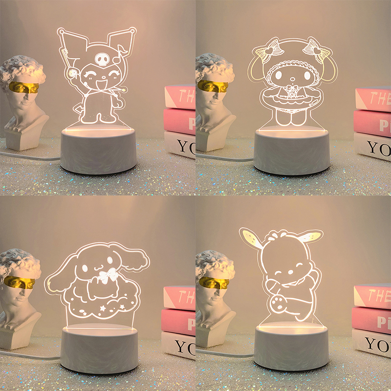 库洛米小夜灯网红少女心卧室3d台灯床头灯伴睡宿舍氛围卡通三丽鸥
