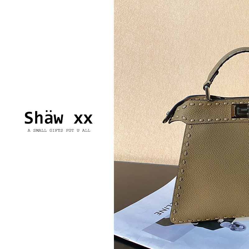 Shaw xx【浮光善屿】新款真皮小众百搭真皮单肩斜挎小方包