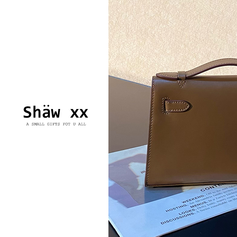 Shaw xx【星河倒影】新款头层牛皮女士轻奢单肩手提小方包 K1013-22