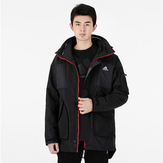 adidas/阿迪达斯秋冬男加绒保暖工装防风休闲运动冲锋衣外套0275