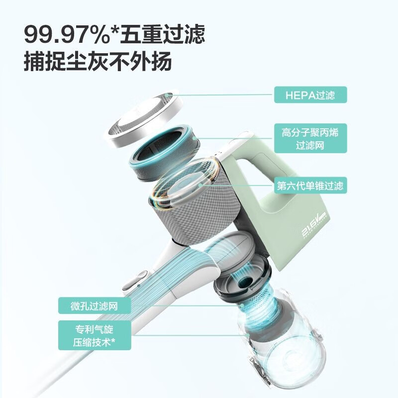 无线手持吸尘器Q3lady轻量级大功率清洁机吸拖一体持久续航大吸力