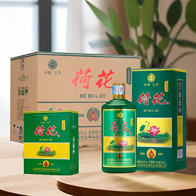 邵店福利荷花酒整箱特惠买一送一到手2箱送6礼袋52度500ml-6瓶