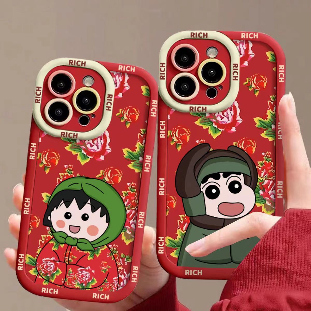 大衣小新适用iphone15pro/14手机壳苹果13/12/11华为vivo小米oppo