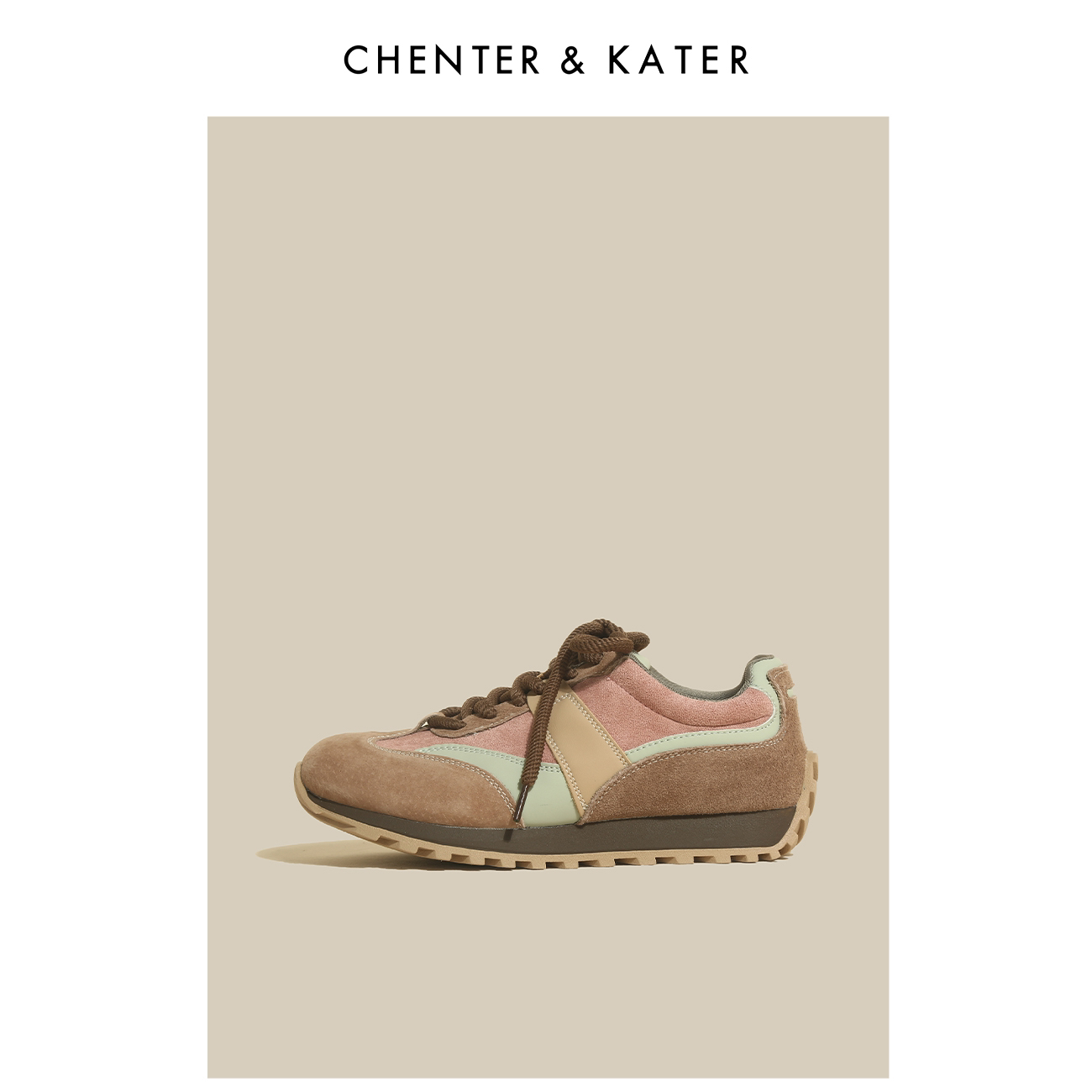 CHENTER&KATER运动鞋厚底增高老爹鞋女ins超火休闲百搭华夫阿甘鞋