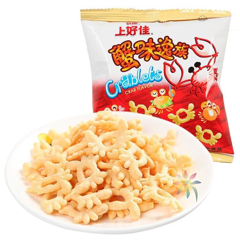 上好佳蟹味逸族l零食虾片薯片5g批发整箱大礼包休闲/0lb蔬菜组合
