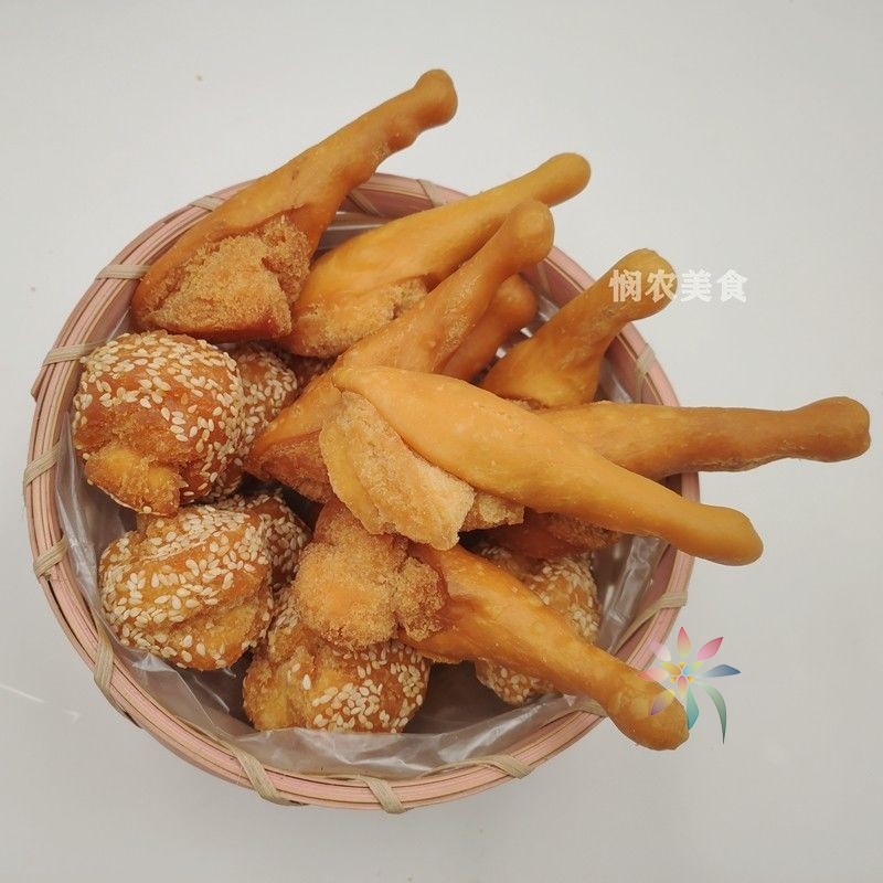 灵山特产广西零食素鸡腿酥面包儿时怀旧零食开口笑小/0lb蔬菜组合