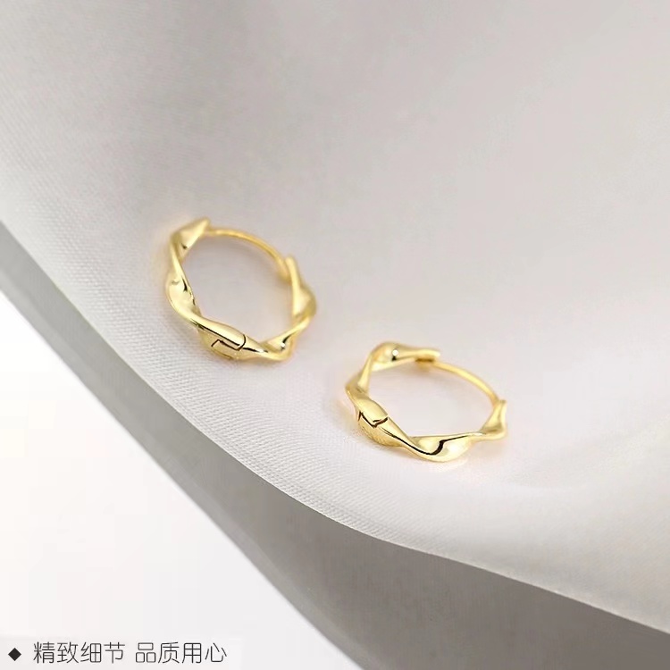 青桐 铜合金耳饰 素圈耳环新款爆款小香风冷淡感小众耳饰耳钉耳扣