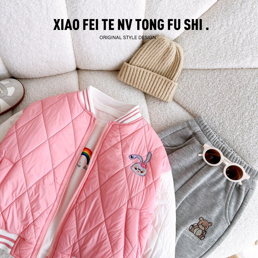 小菲特2022秋冬新款女童装加棉加厚百搭卡通儿童外套PJYD25259