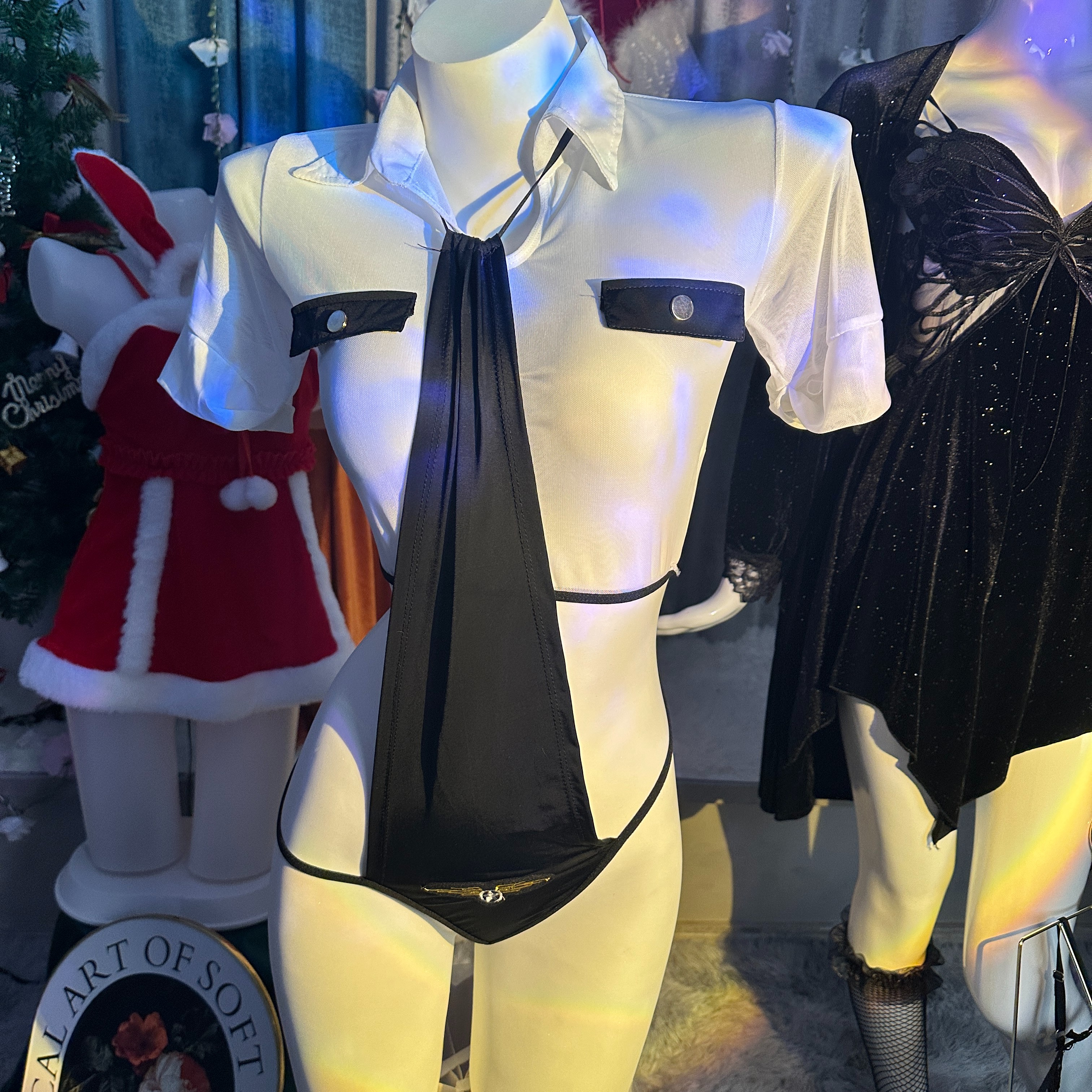 <长夜漫漫>2024新款女士居家纯欲性感浪漫风睡衣空乘制服cos