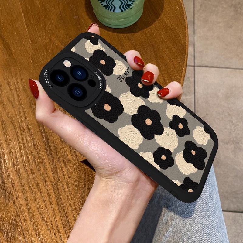 山茶花苹果15PRO手机壳iPhone14Plus小羊皮XSMax新款8/12全包11/X