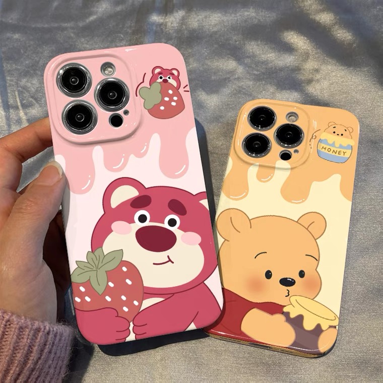 菲林手机壳维尼草莓熊iphone14潮13 12 11promax情侣iphonexs 78p