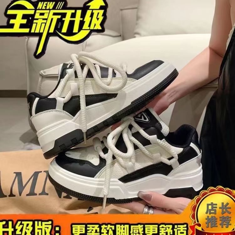 厚底小白鞋女2023年百搭休闲时尚轻便运动板鞋