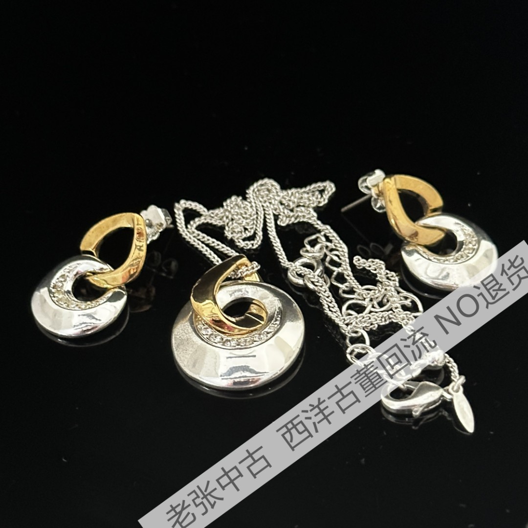 合金耳饰 【BB2879】耳夹项链套装  中古NO退换
