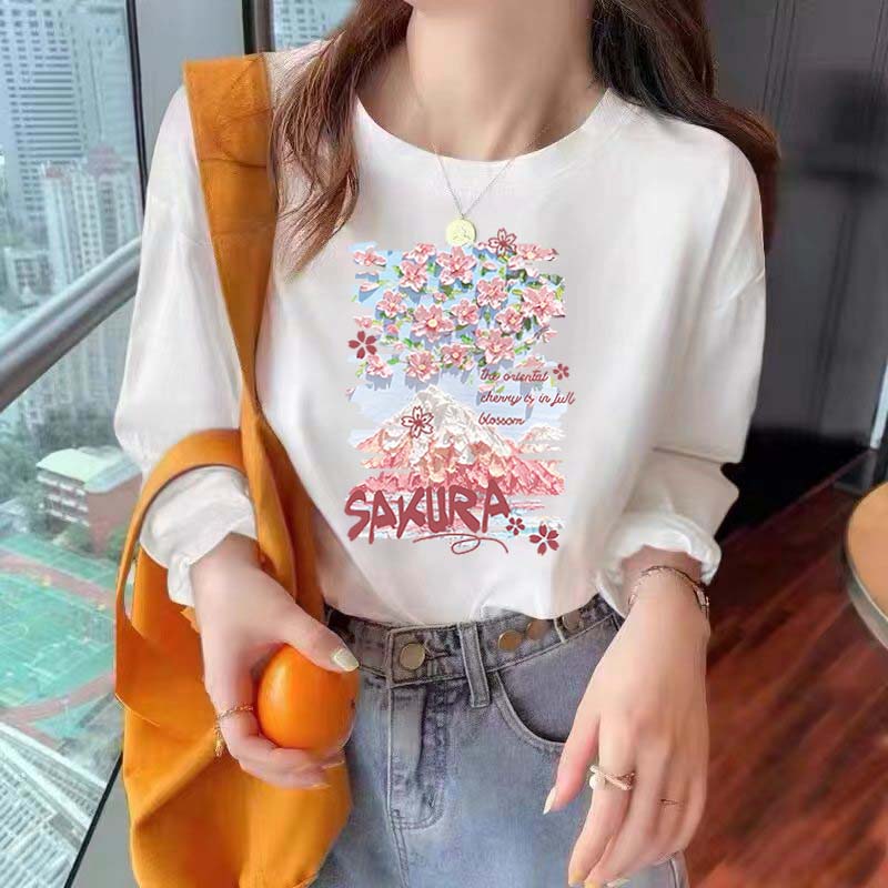 【清仓】新疆重磅圆领长袖男女同款长袖T恤宽松百搭上衣潮9876