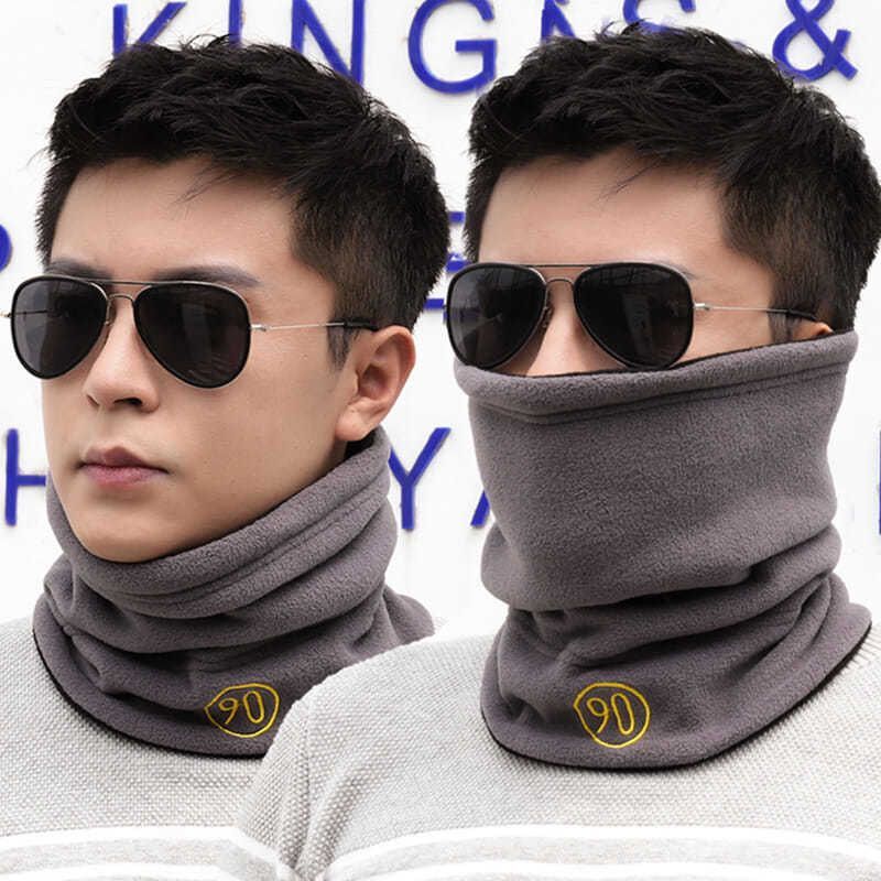 脖套男冬天保暖抓绒围脖男脖颈套头护脖套防风骑行韩版围巾女防寒