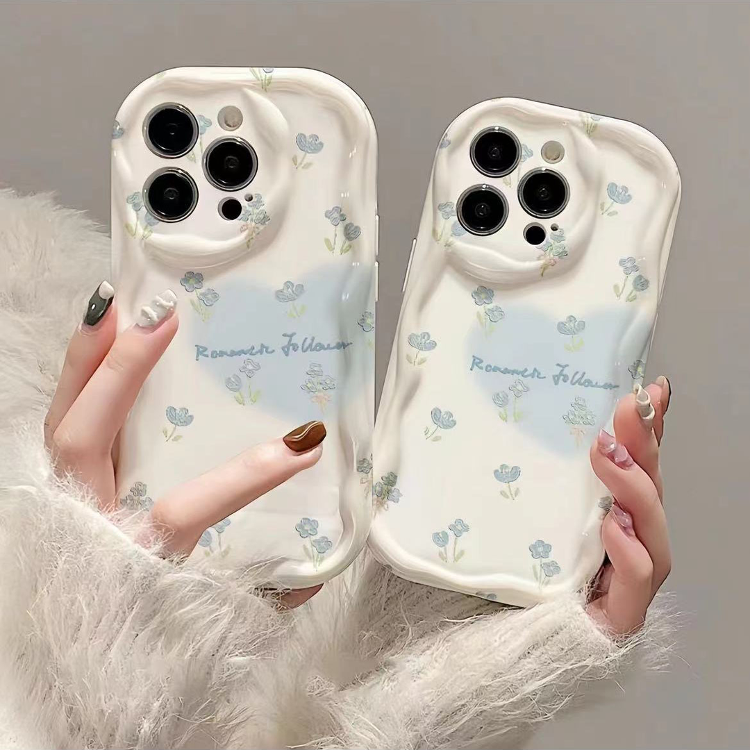 爱心花语创意iPhone15手机壳苹果13/14promax小众卡通xr潮牌78p软