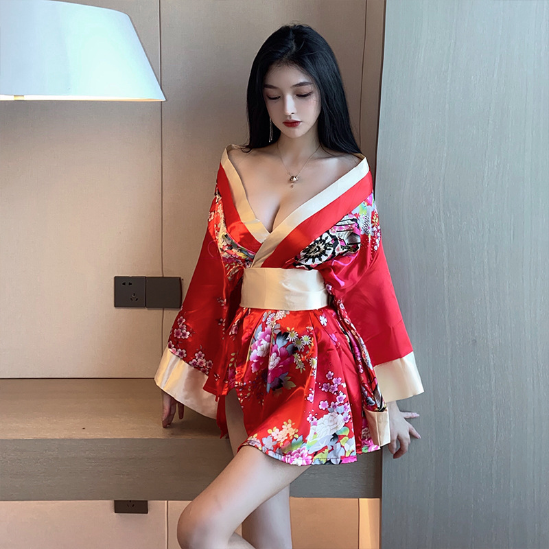 唯美更衣室睡裙春夏冰丝绸性感薄款睡袍连衣裙女士长款晨袍睡衣裙