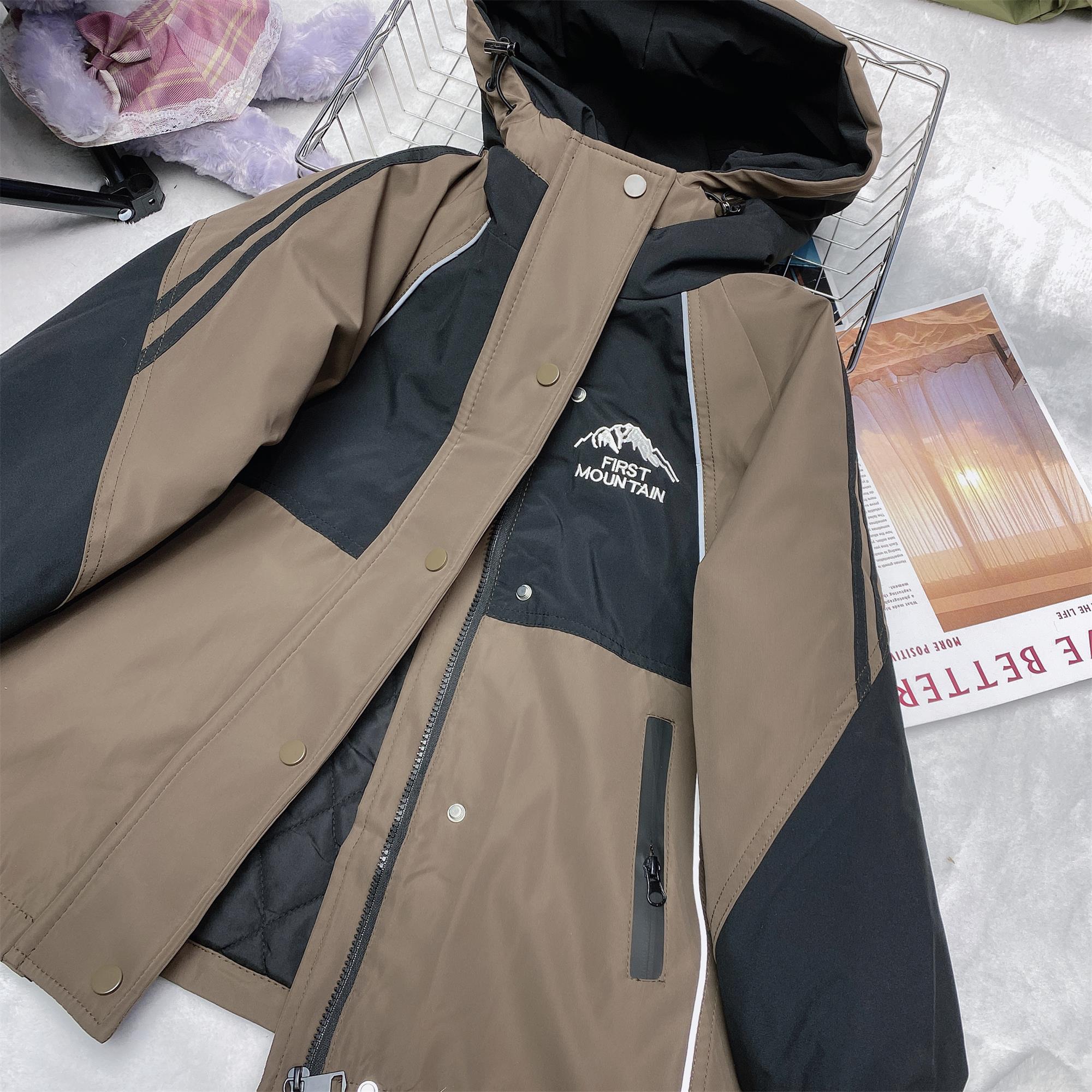 【潮牌羽绒冲锋衣】中大童三合一可拆卸外套2023新款防风上衣237178