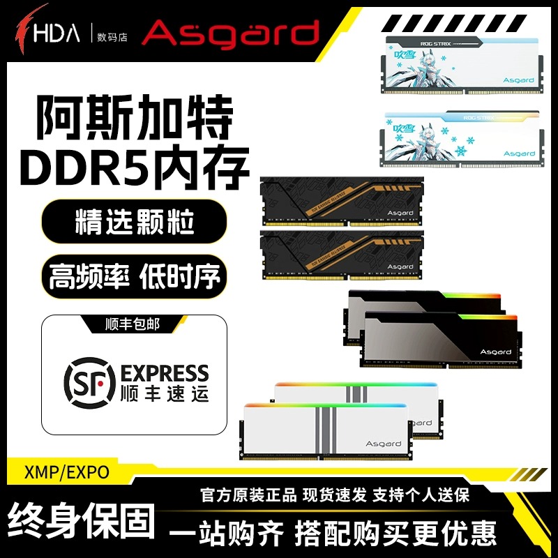 Asgard/阿斯加特女武神博拉琪华硕吹雪联名TUFDDR5 内存 32G 6000