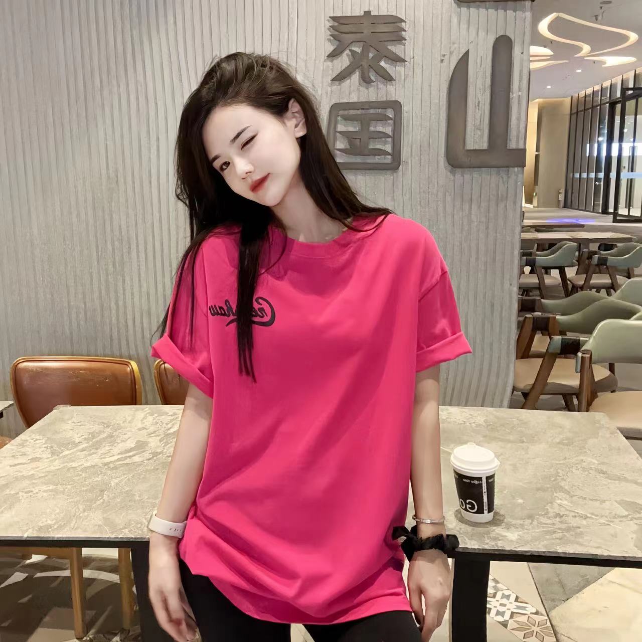 李西西【可乐】 宽松大版短袖T恤 男女同款印花圆领夏季