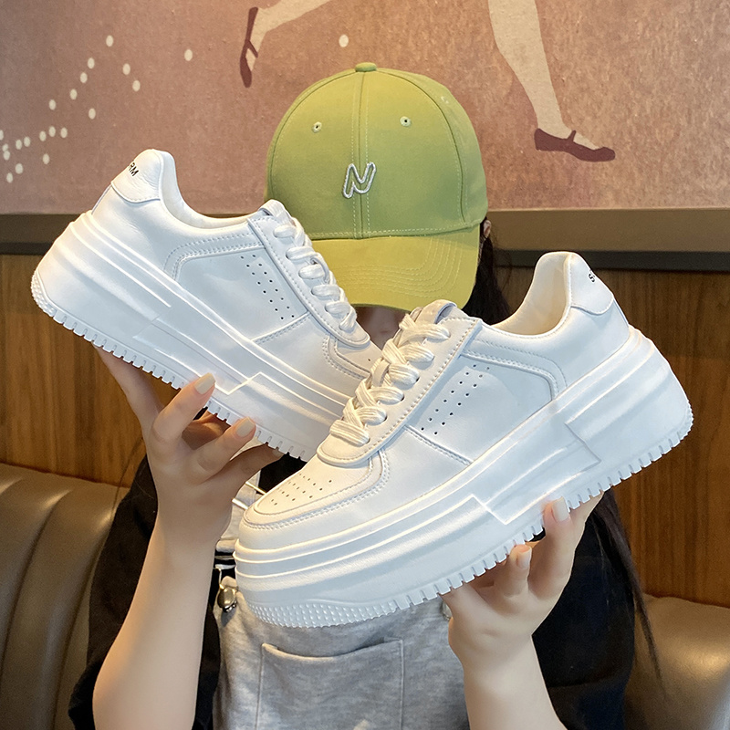 【CAICAILAI】厚底小白鞋女2023秋季新款潮流时尚板鞋休闲运动鞋
