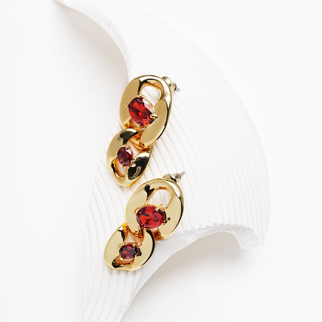 铜合金耳饰 法式手工宴会气质名媛重工个性【7100】