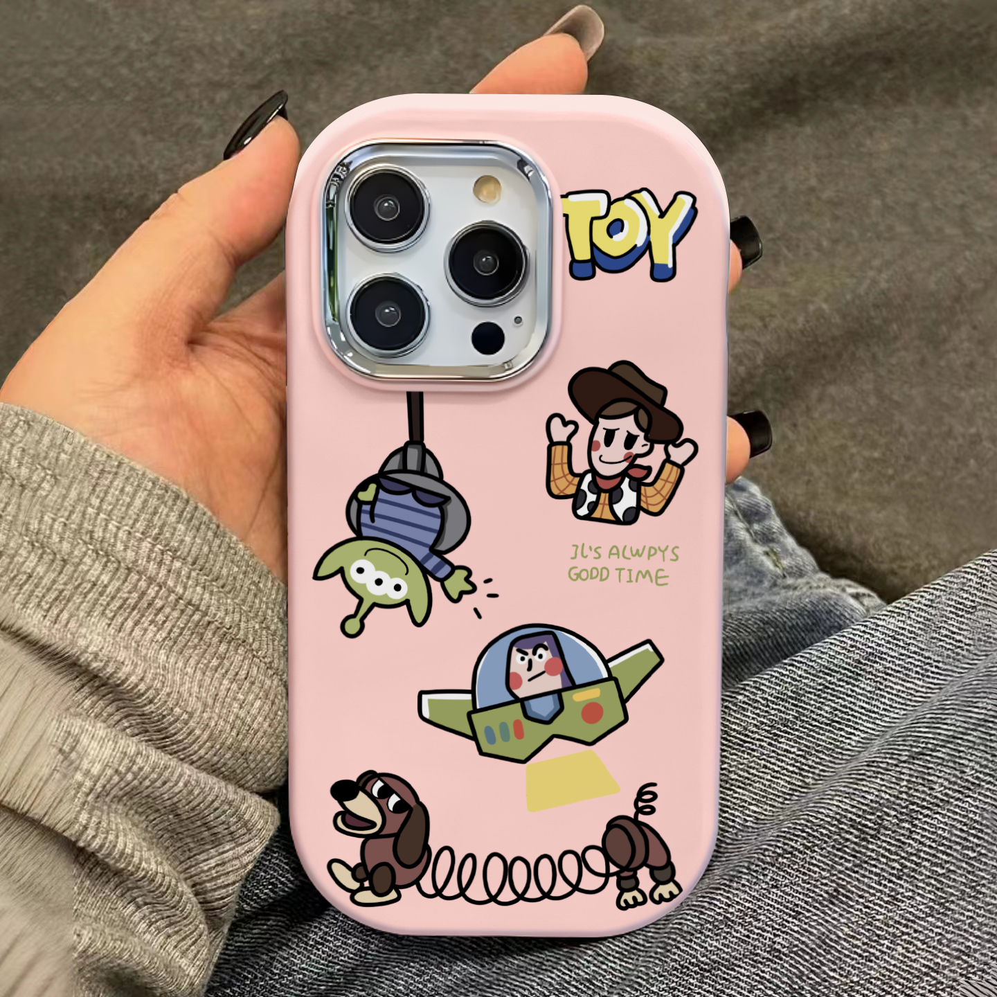 肤感玩具总动员适用苹果15手机壳iphone13/14promax防摔12/11女
