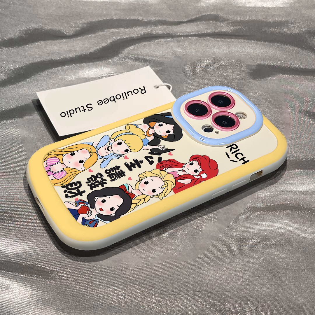 公主合集泡芙壳适用于苹果15手机壳iphone13/14promax防摔12/11女