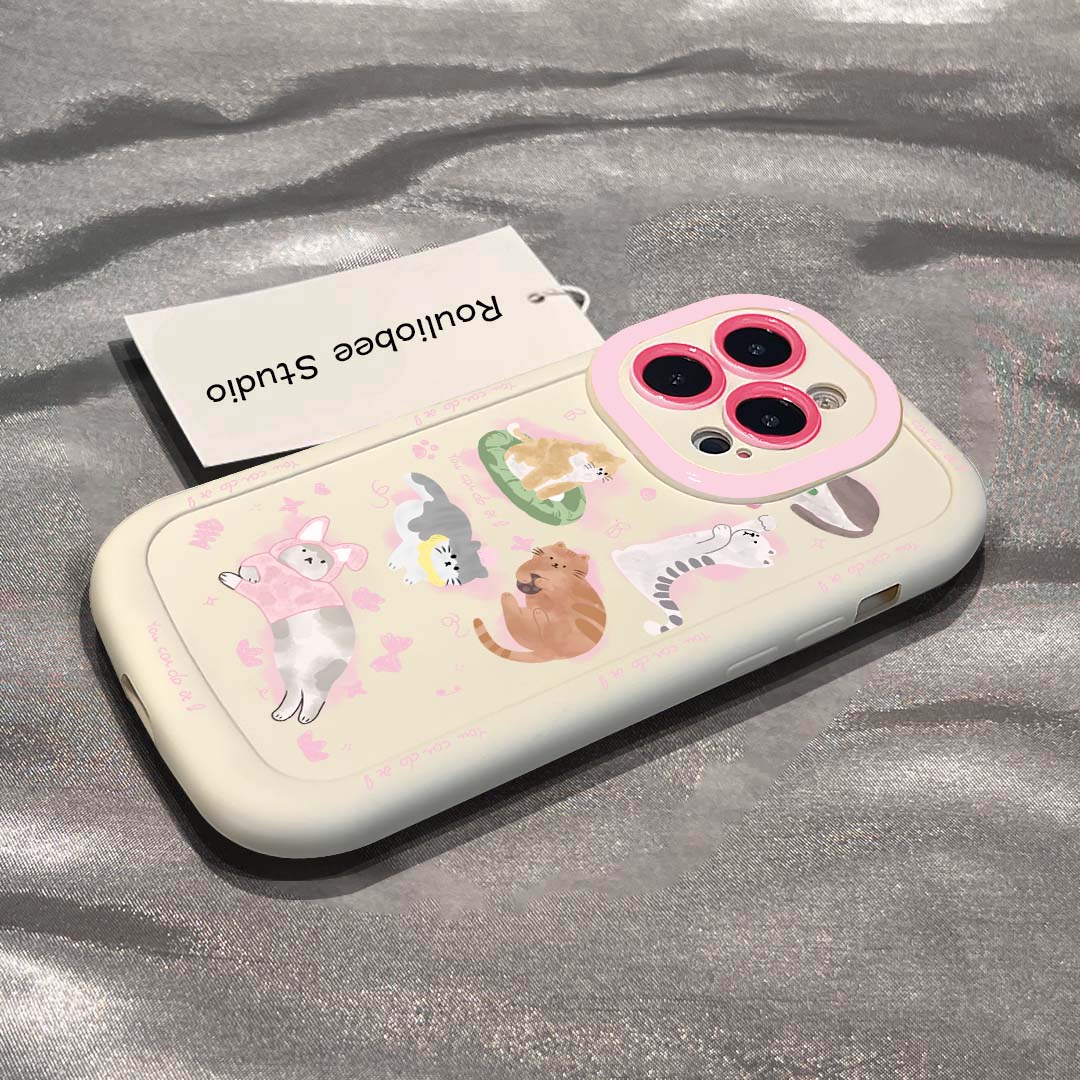 猫猫泡芙壳适用于苹果15手机壳iphone13/14promax防摔12/11女可爱