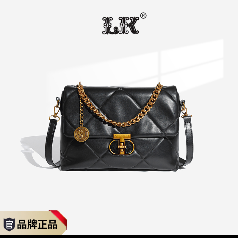 【28*20*8】高级感菱格链条包包女士小香风时尚小方包百搭单肩包047