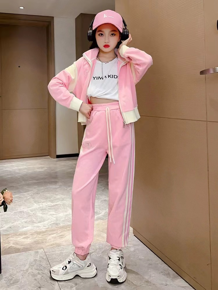 00865春秋新款中大童女童套装