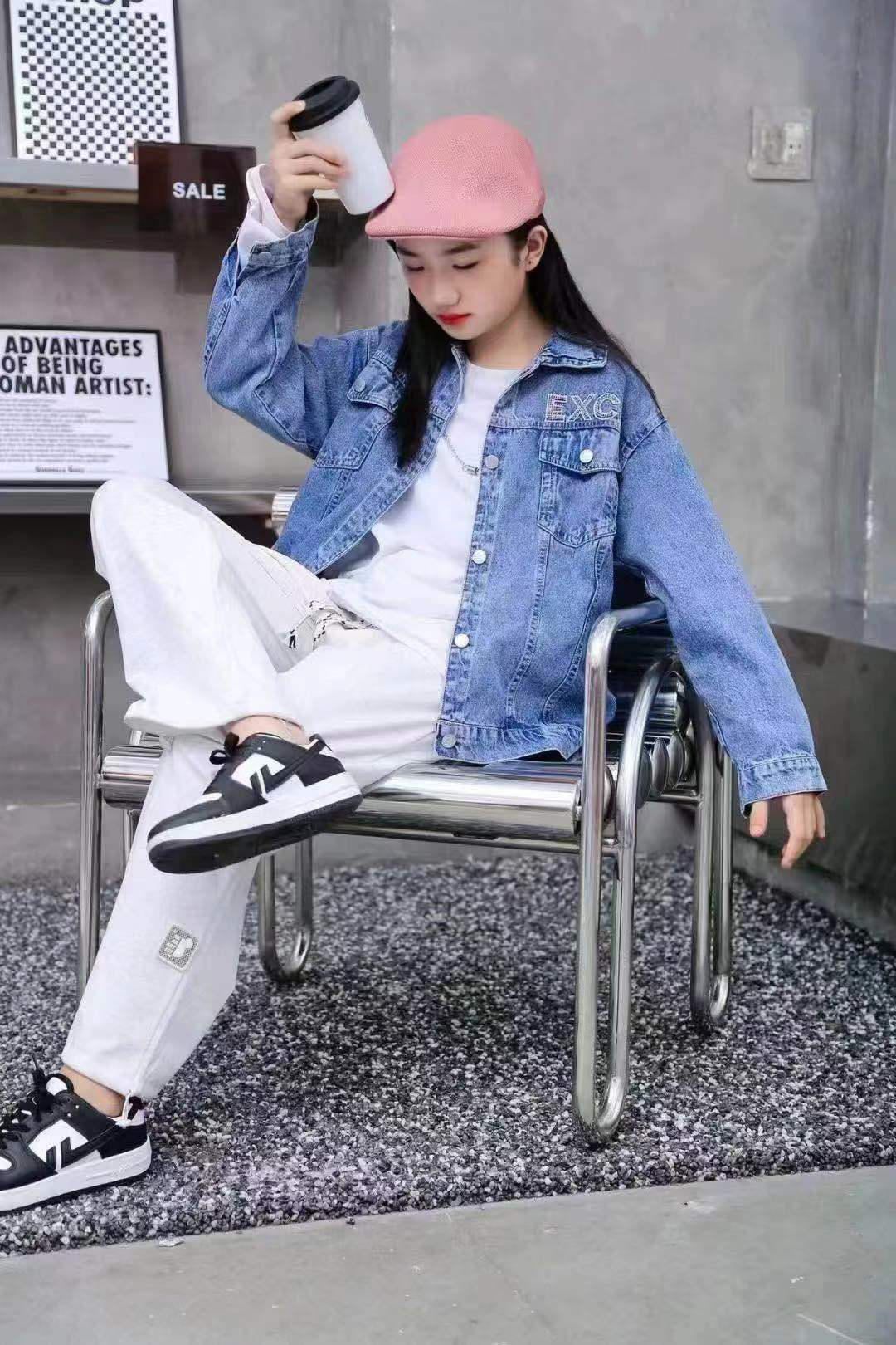 88718春秋新款中大童外套