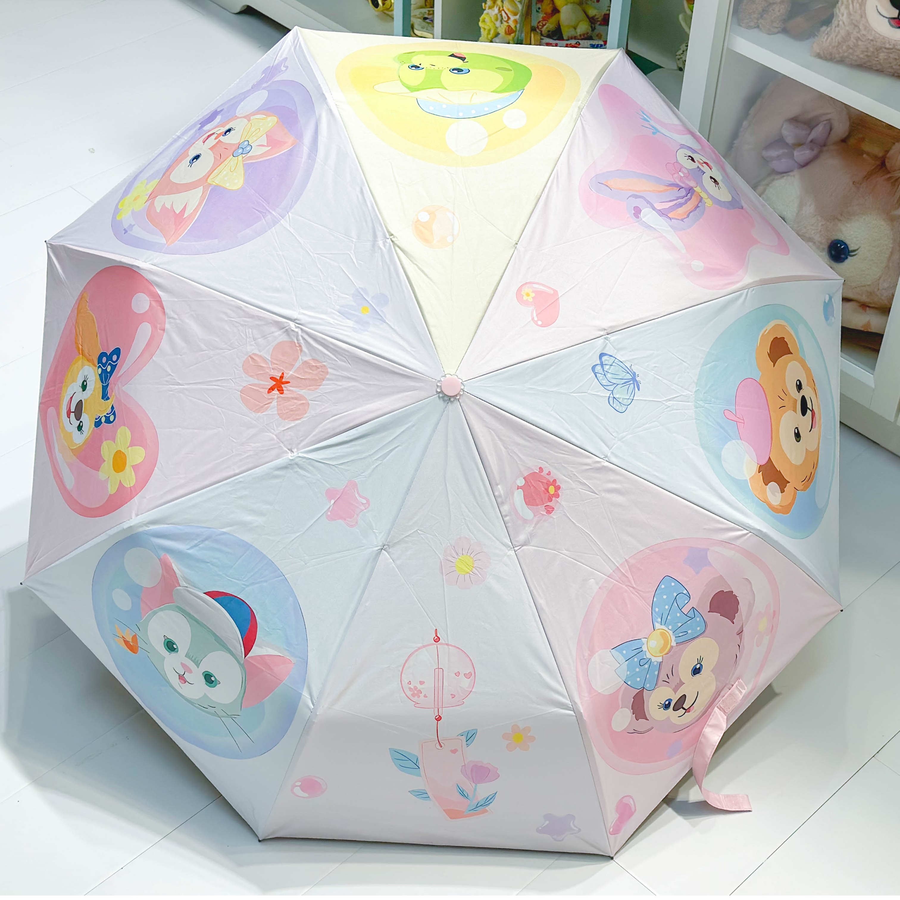 少女心高定卡通可爱夏日七个宝贝太阳伞遮阳伞晴雨两用雨伞折叠伞
