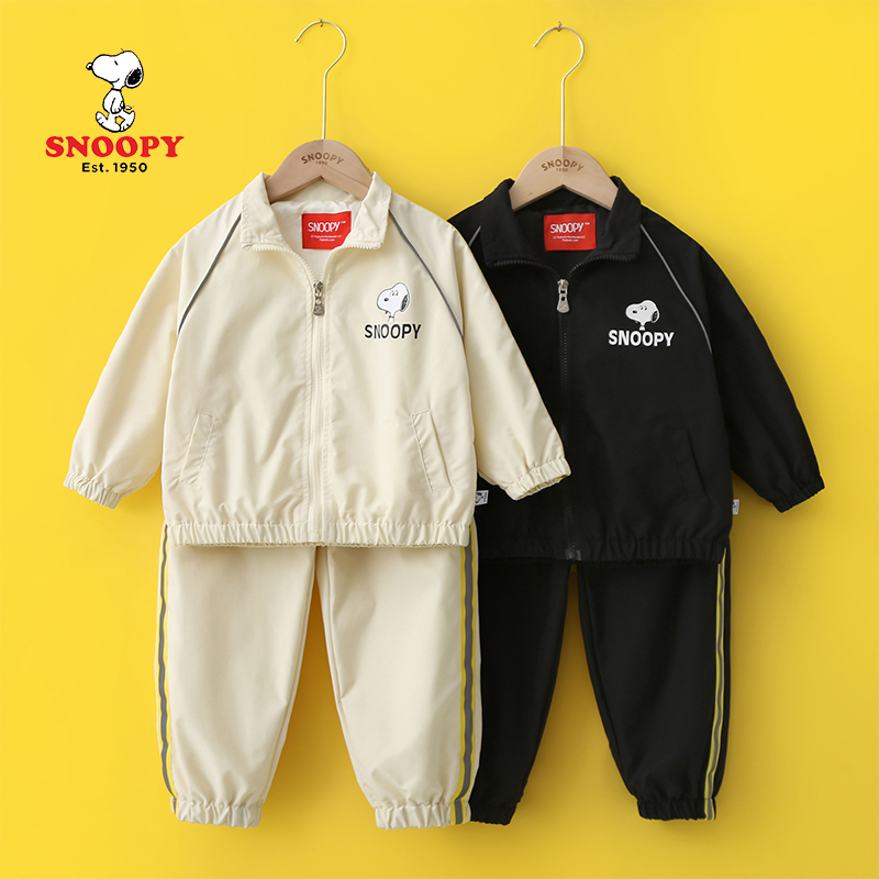 史努比儿童长袖上衣裤子帅气小童拉链衫套装GQS049-AM033-12.27