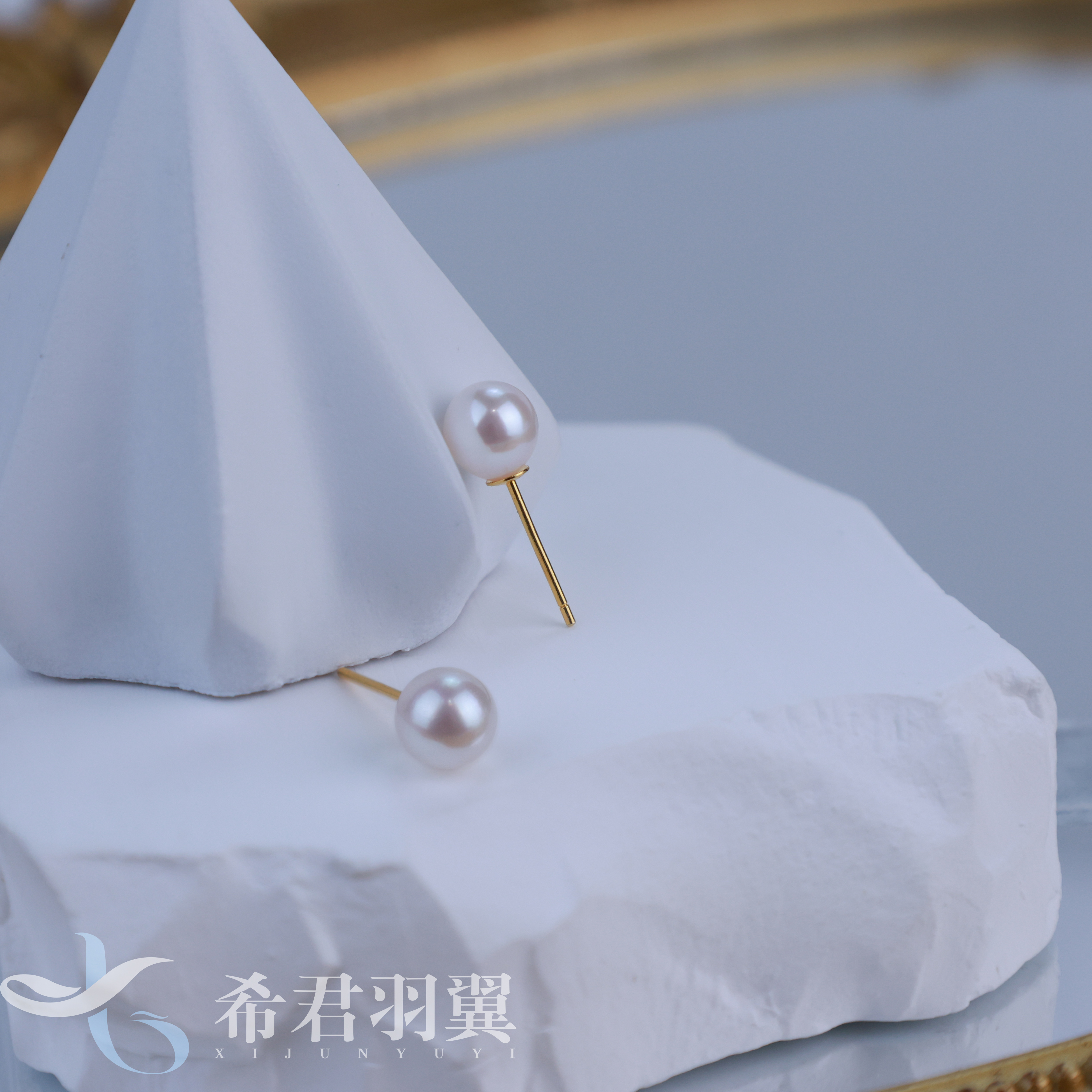 【希君羽翼】爱丽儿公主 S925银天然海水珍珠6-7mm耳坠经典大气强光