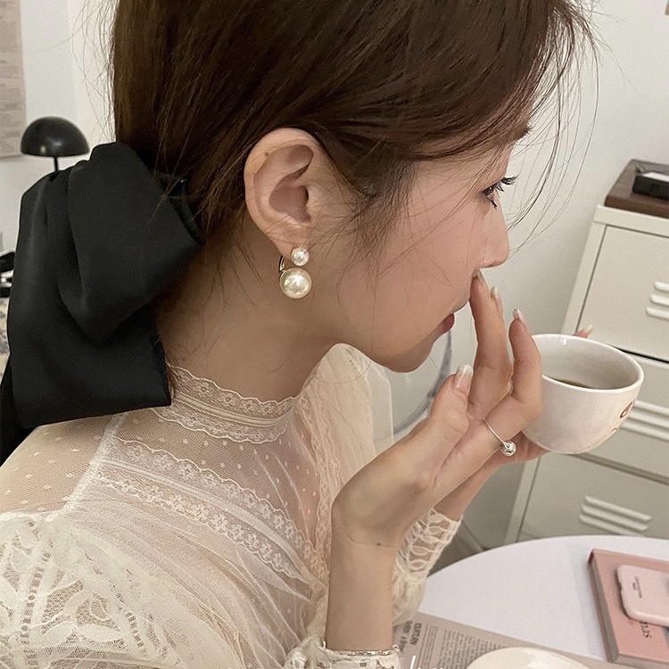 铜合金耳饰 小众高级感耳环2023年新款潮韩国网红气质耳钉女