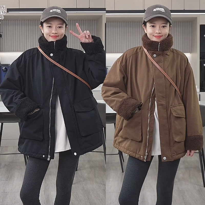 ZMMY严选私服【碧落】冬款复古翻领颗粒绒外套K