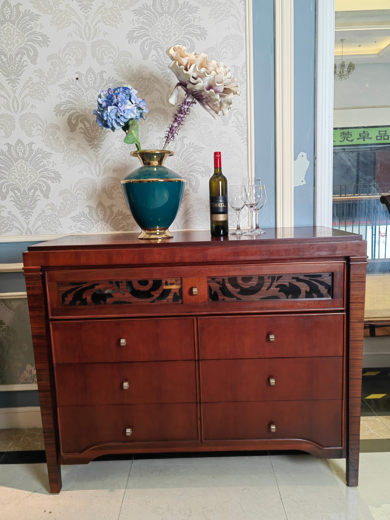 I77-485斗柜1220*520*980美式轻奢