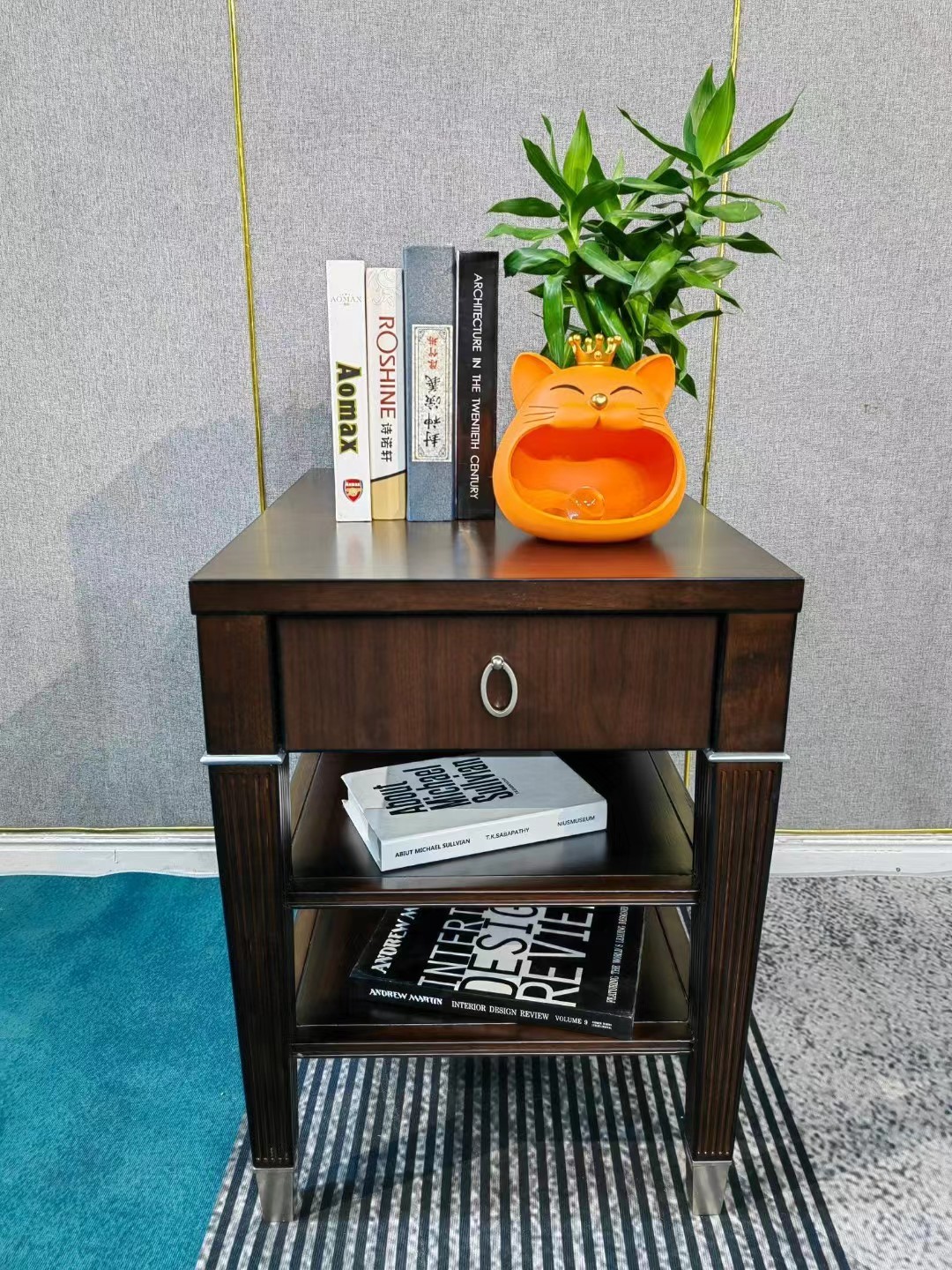 B-812方几整 烟熏色700*500*670美式美式客厅矮柜