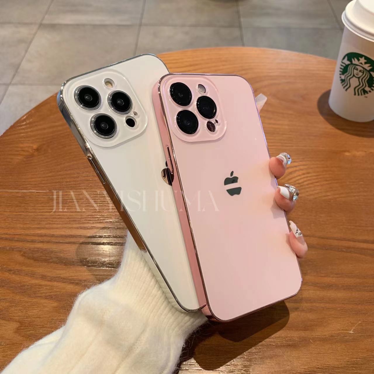 高级感磨砂肤感散热手机壳iphone14promax轻奢13/12电镀防摔11女