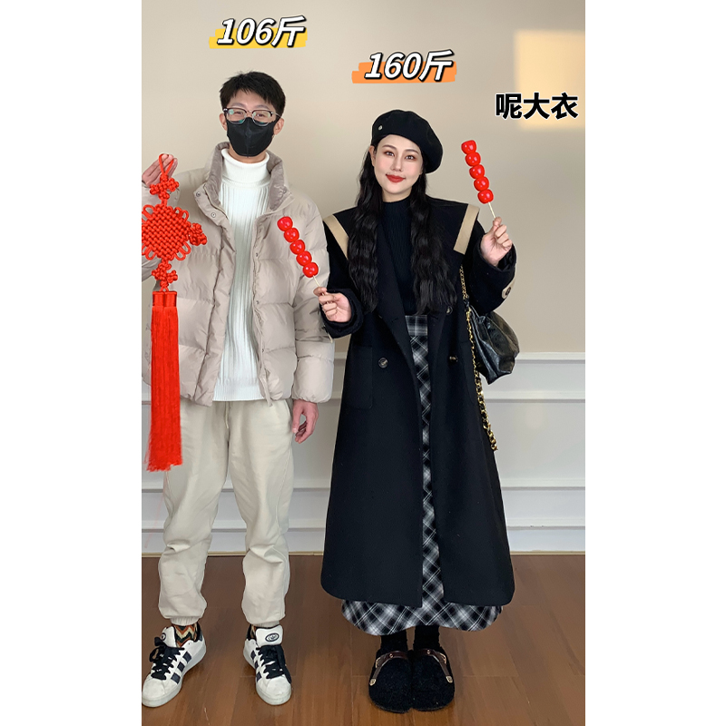 DM15380【米兰日出】秋冬经典显瘦的长款简约立体缝纫线质感大衣