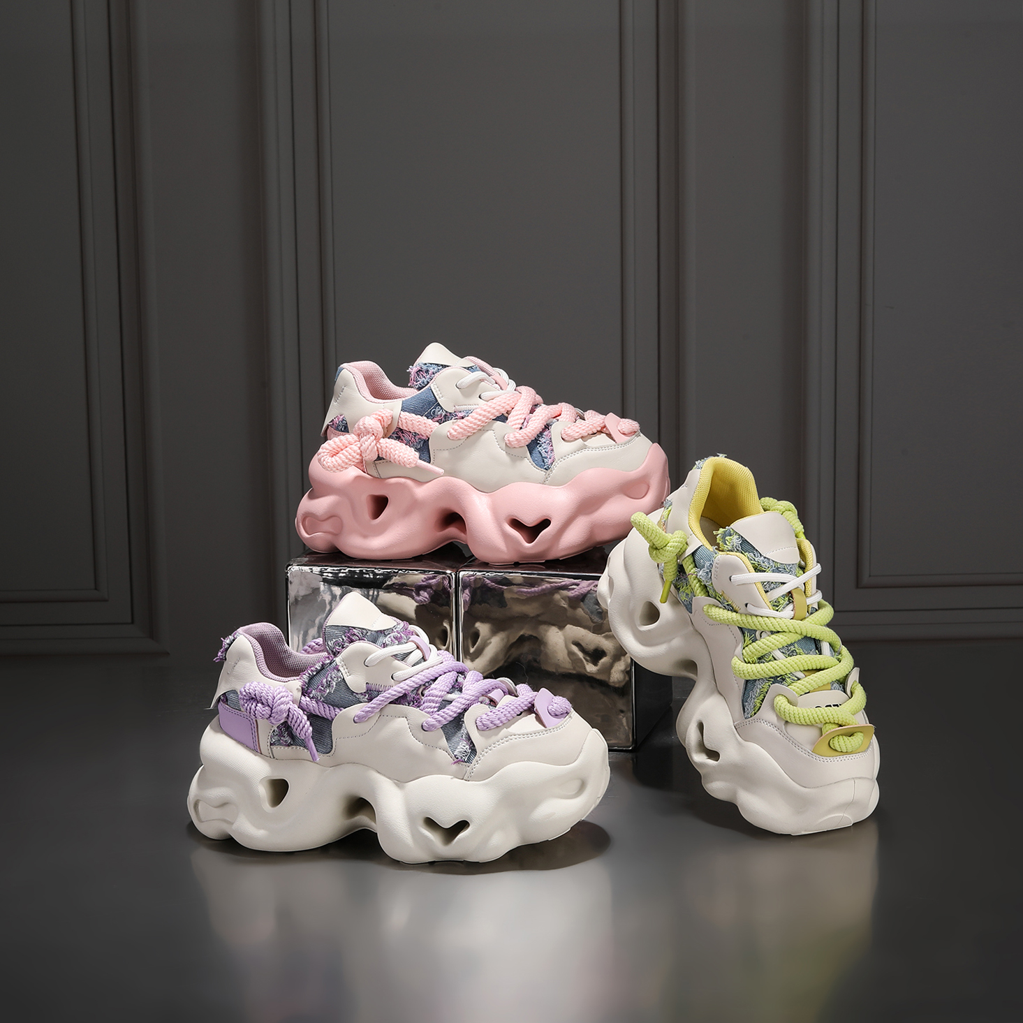 【媛哥】增高7cm时尚厚底增高潮流百搭女士休闲鞋 6008